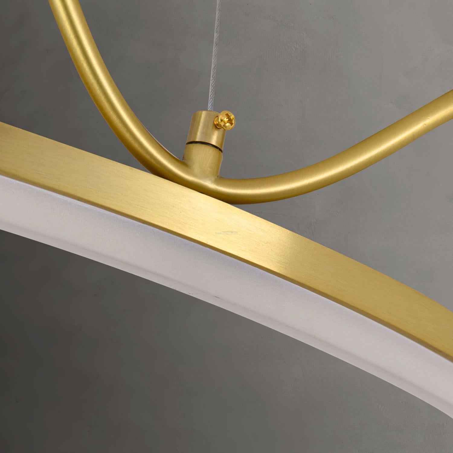 Crown Brass Round Chandelier - Bend-1-Luxehomezone