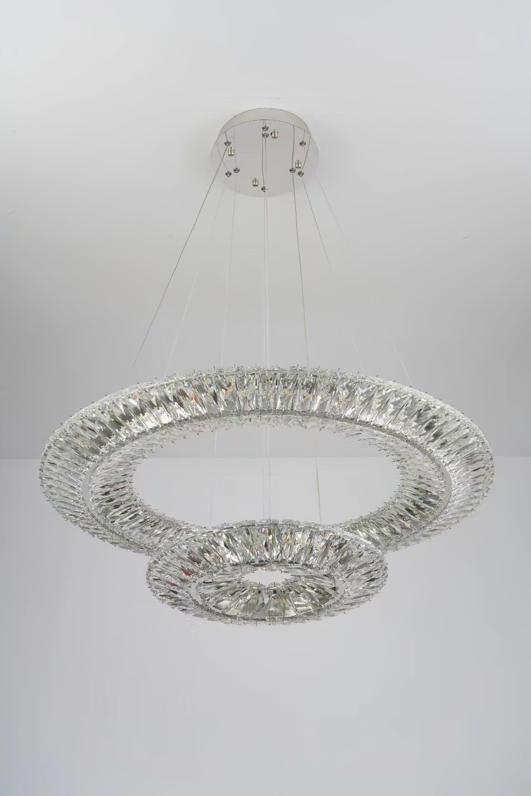 Tanager Geometric Round/Square Chandelier - Crystals-1-Luxehomezone