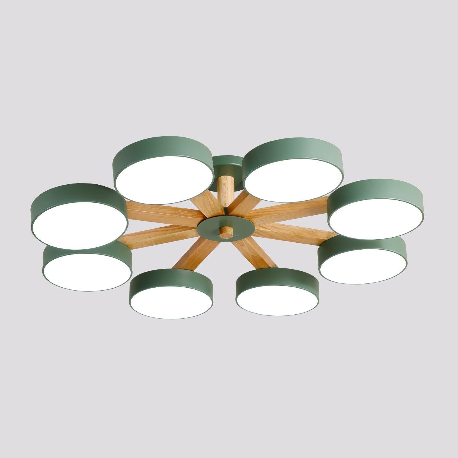 Modern Multi Stem Chandelier with 5/6/8 heads - Wood-1-Luxehomezone