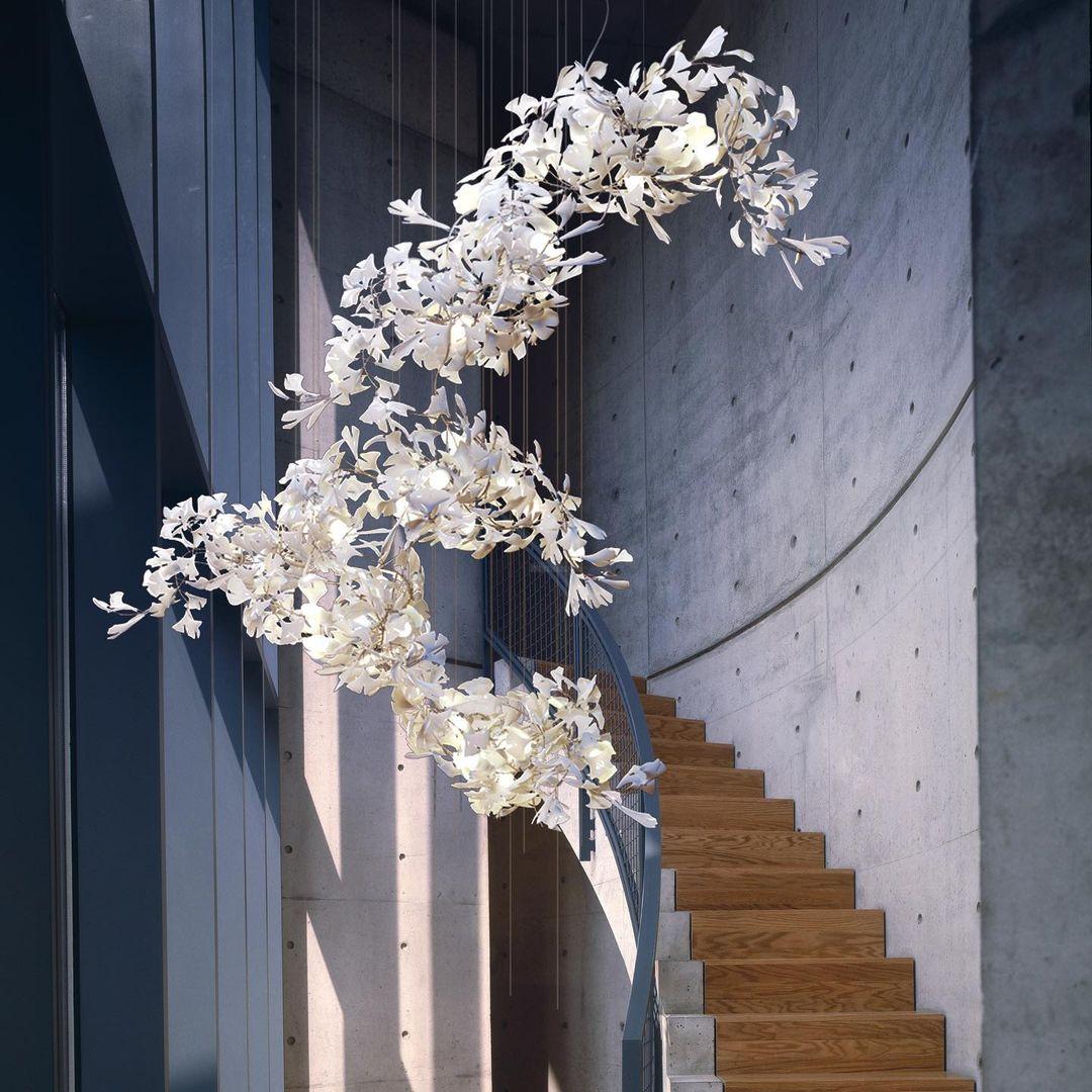 Gingko Combination Type Chandelier - Gingko, Gingko Chandelier-1-Luxehomezone