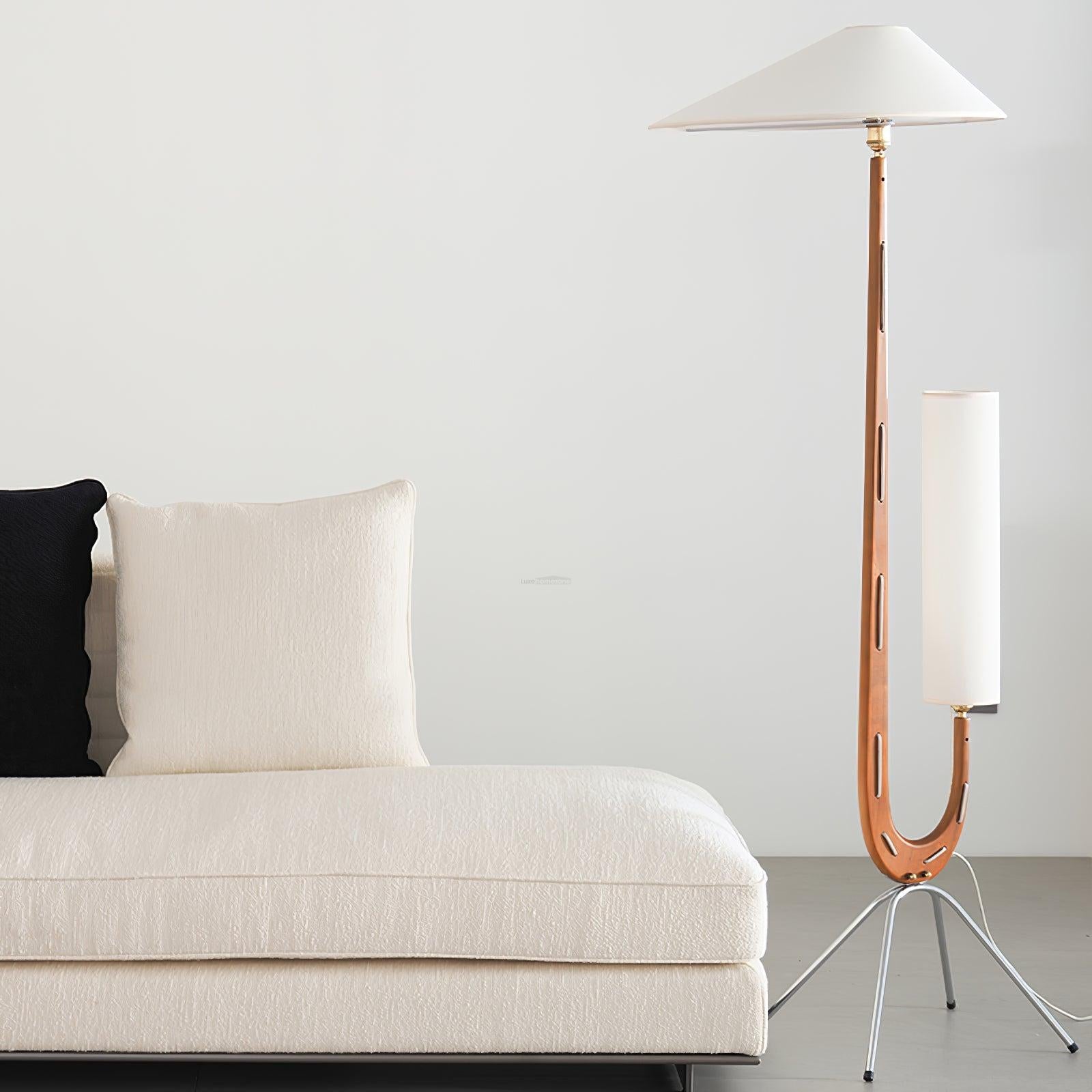 Giraffe Floor Lamp ∅ 21.6″ - Wood-1-Luxehomezone
