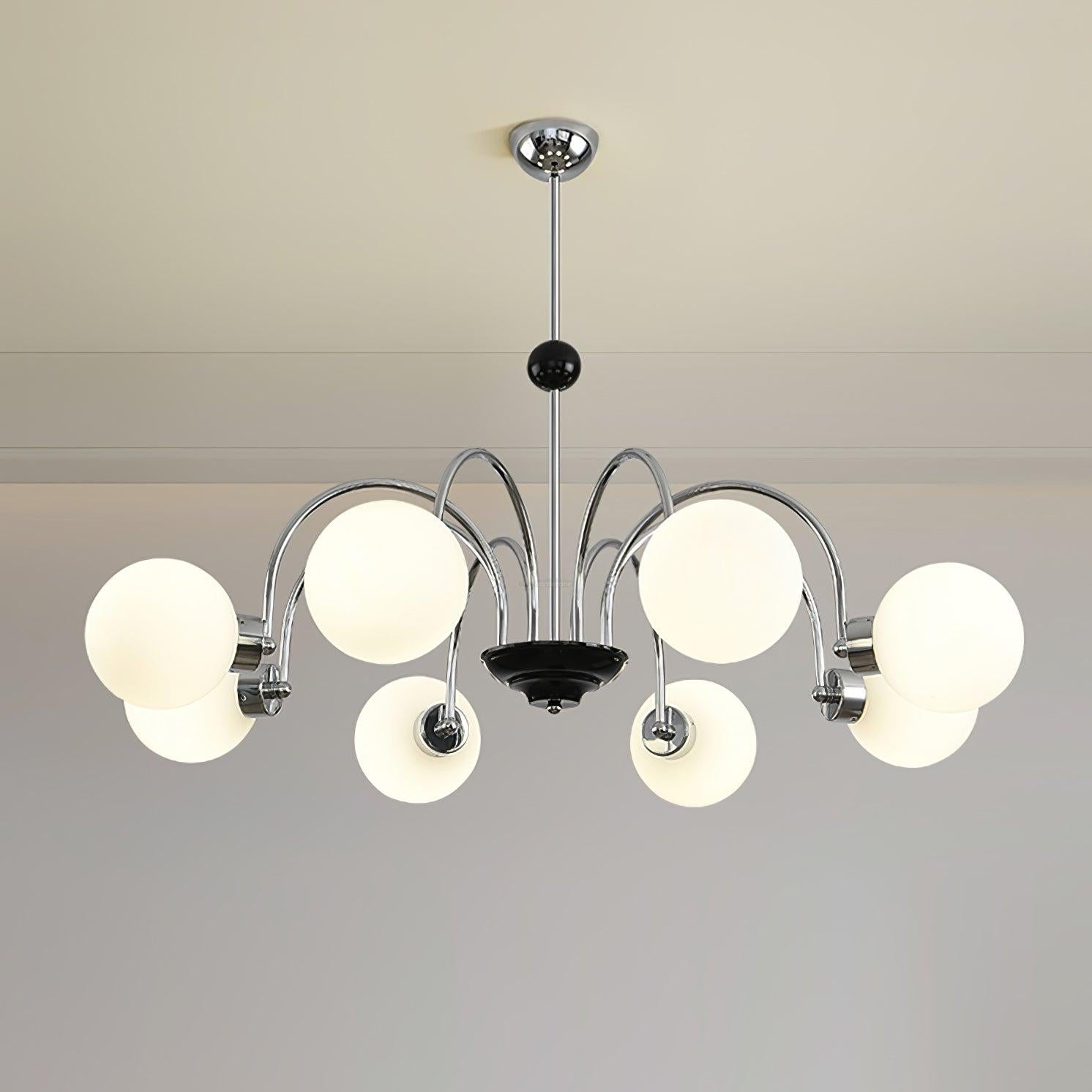 Yisu Glass Globe Chandelier with 3/4/5/6/8 heads - Bend, Marshmallow Chandelier, Optimized-1-Luxehomezone