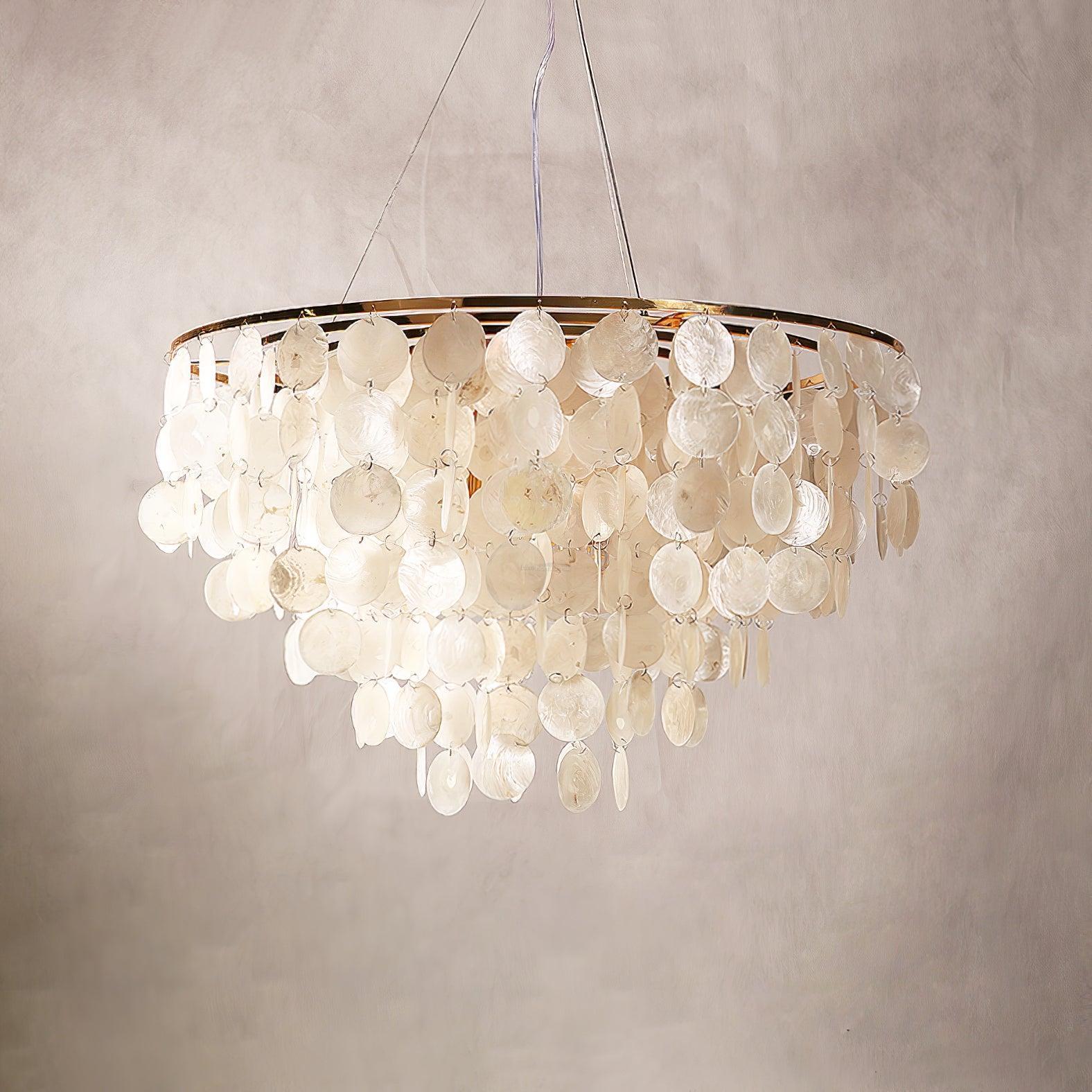 Shell Wind Chime Chandelier ∅ 19.7″ - Luxehomezone