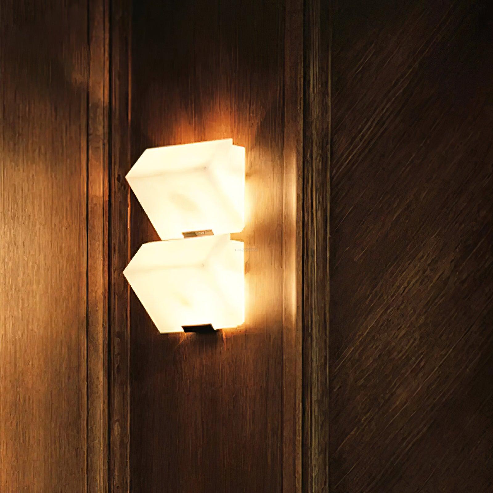 Alabaster Staircase Wall Sconce - Alabaster, Alabaster Wall Lamp-1-Luxehomezone