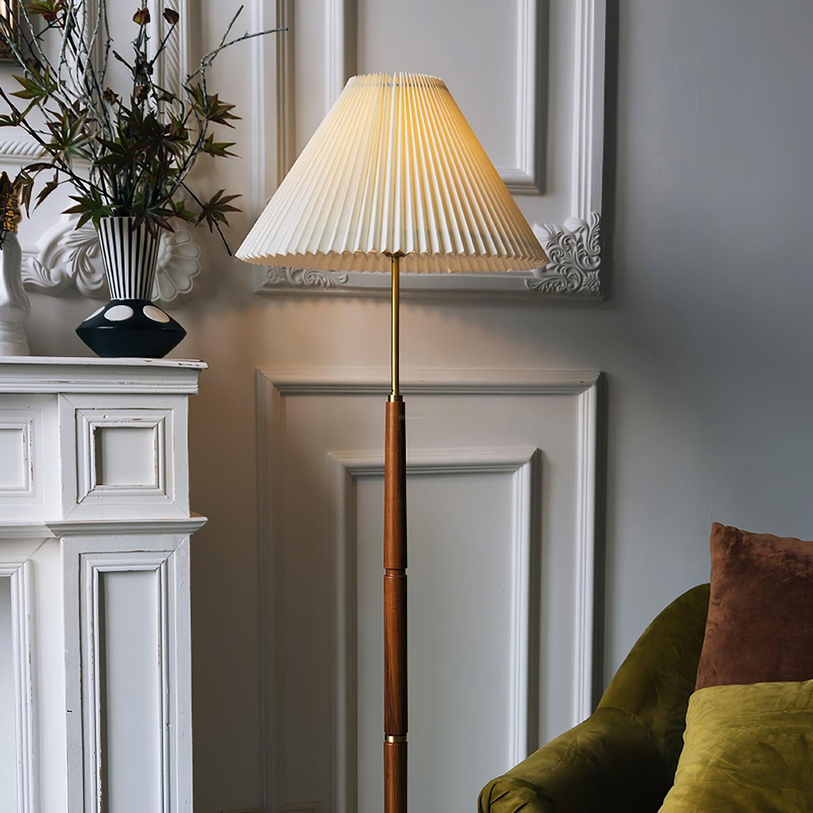 Pleated Floor Lamp ∅ 17.7″ - Luxehomezone
