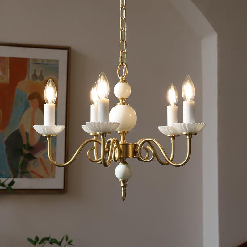 Candle Style Carlita Chandelier with 3/5 heads - Candle-1-Luxehomezone