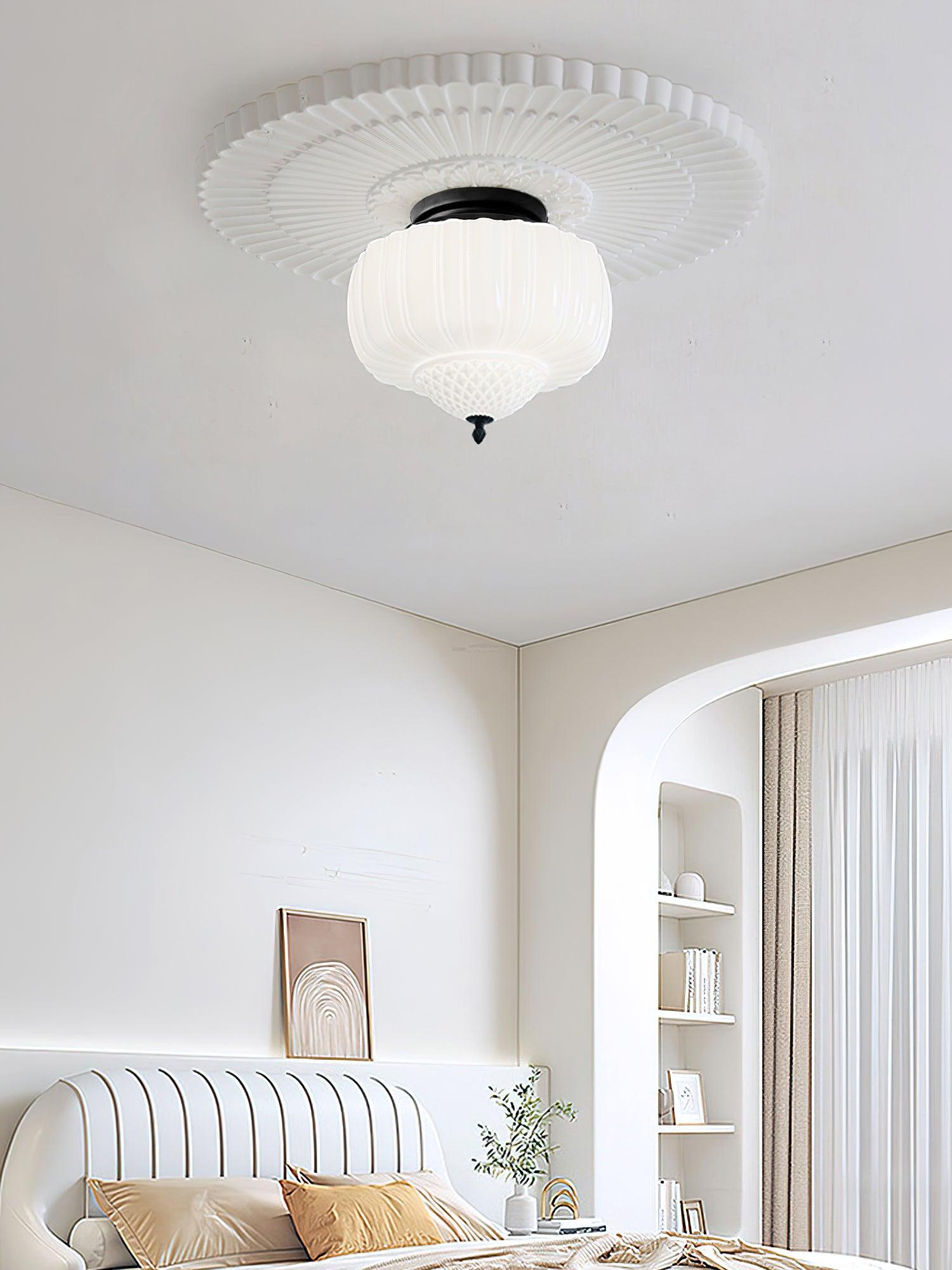 Charles Edwards Taper Flush Mount - Black & White, Charles, Semi Flush Mounts-1-Luxehomezone