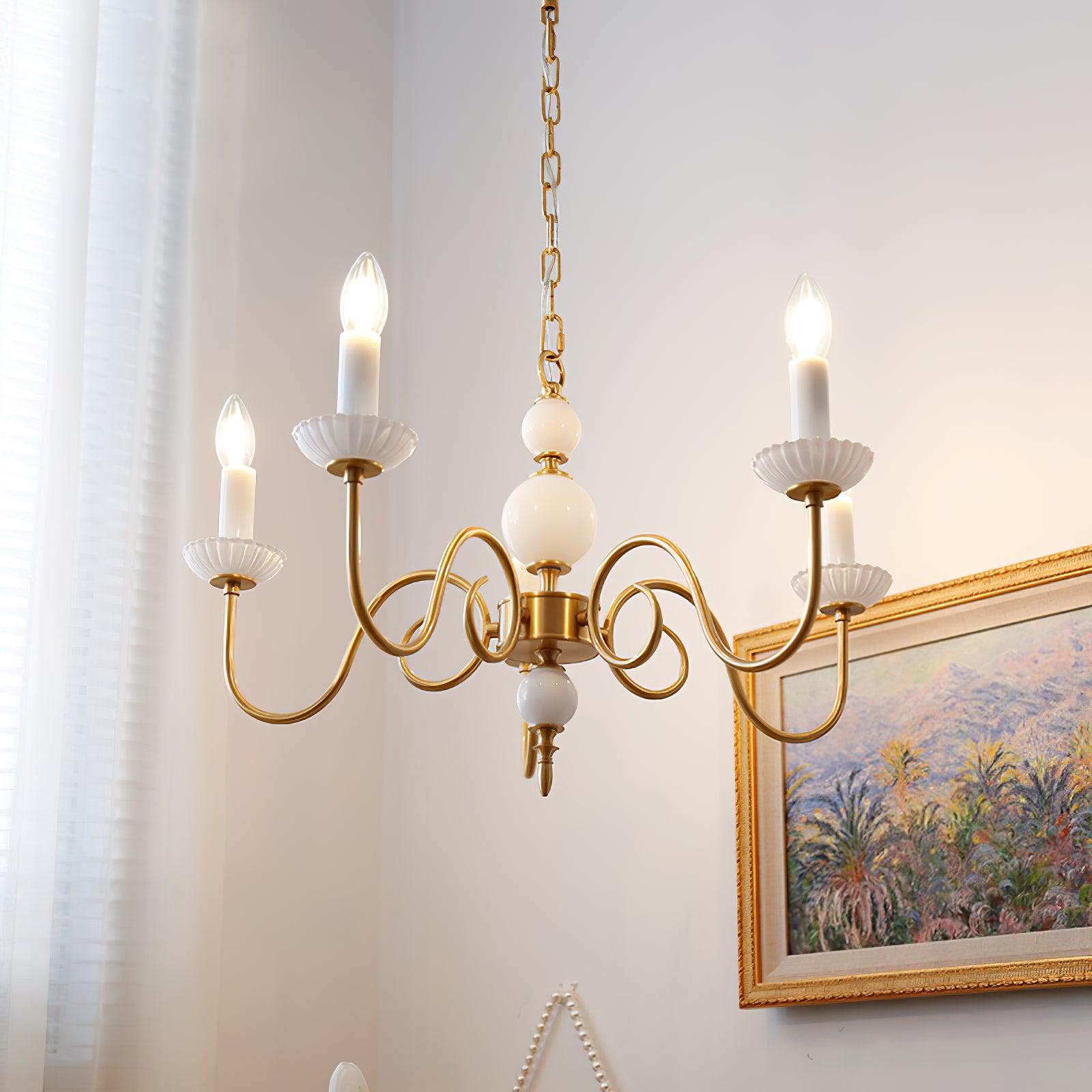 Candle Style Carlita Chandelier with 3/5 heads - Candle-1-Luxehomezone