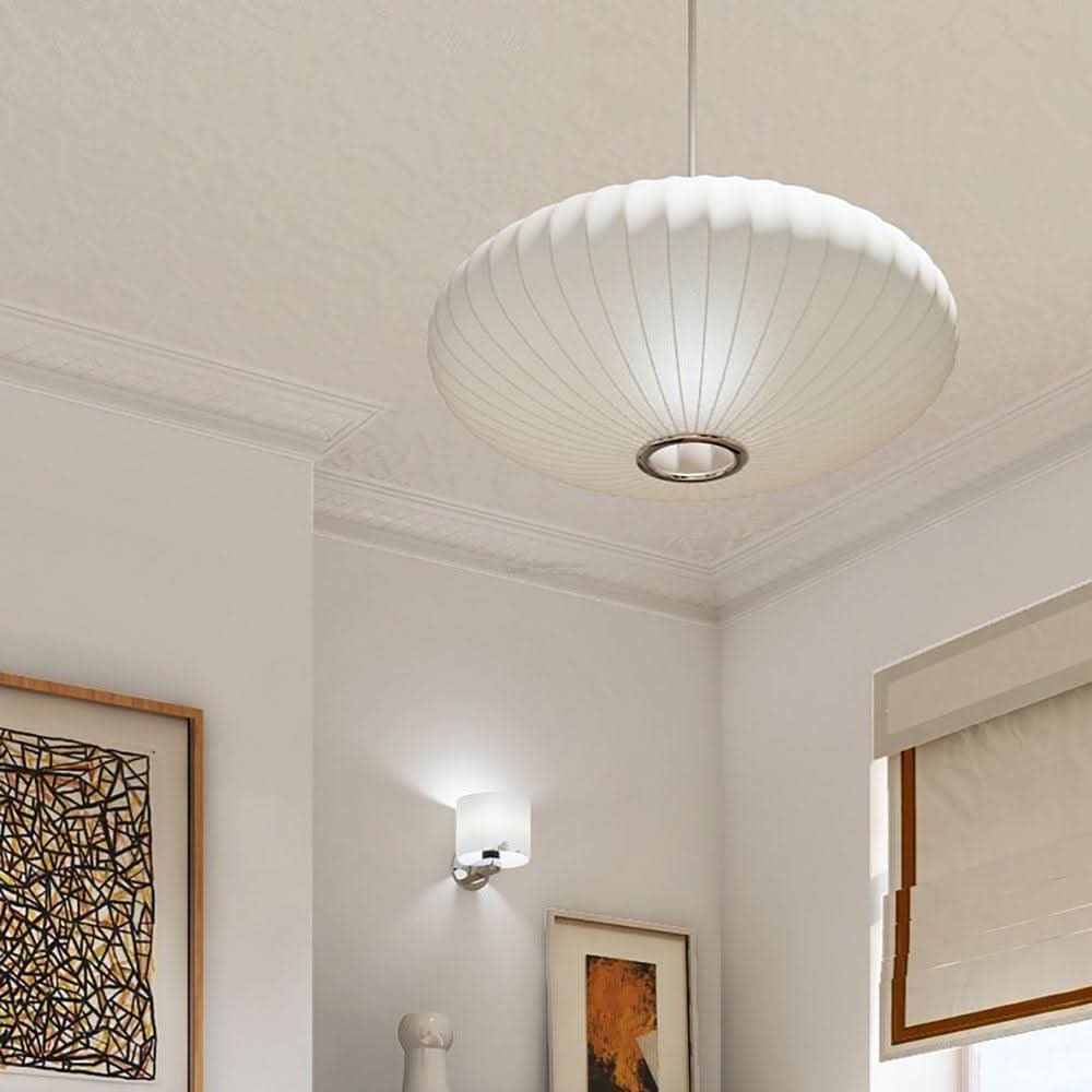 Bubble Pendant Light with Artificial Silk Lampshade - Luxehomezone
