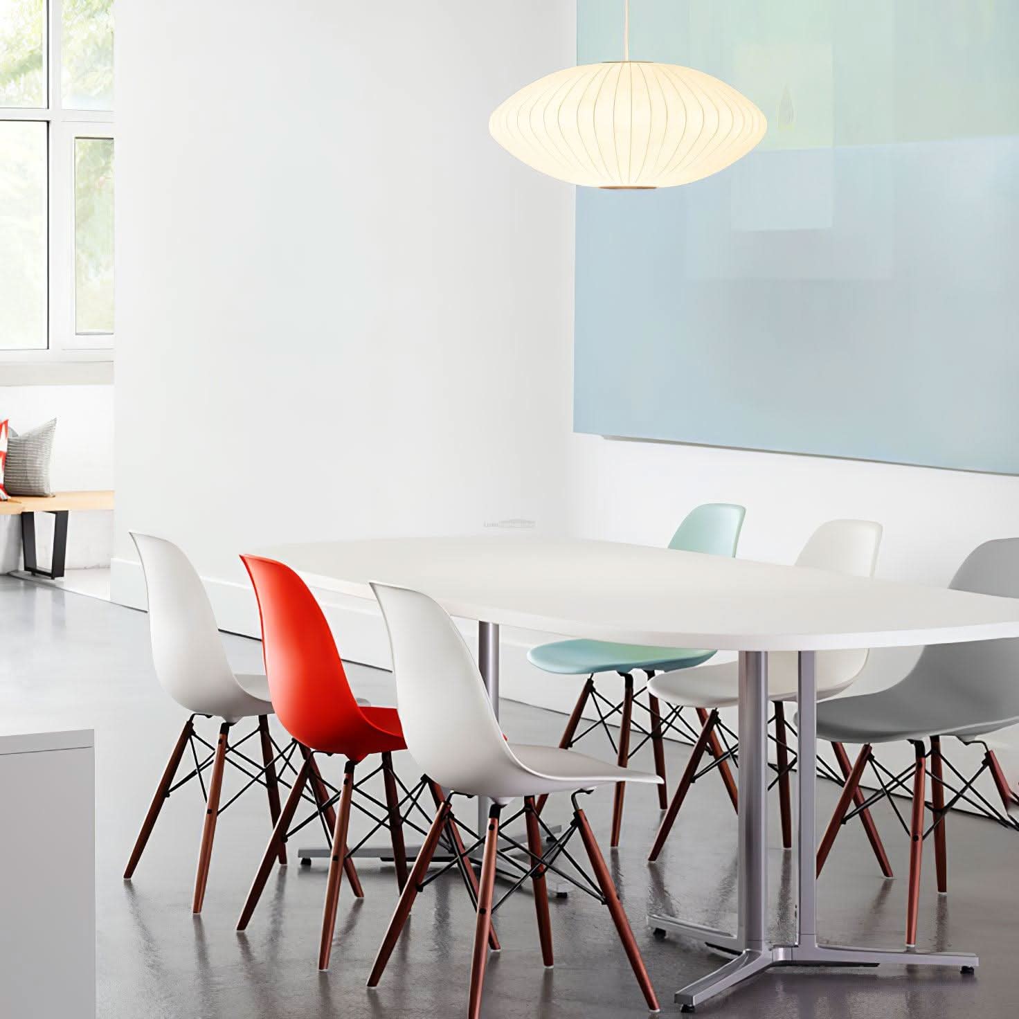 Bubble Pendant Light with Artificial Silk Lampshade - Luxehomezone