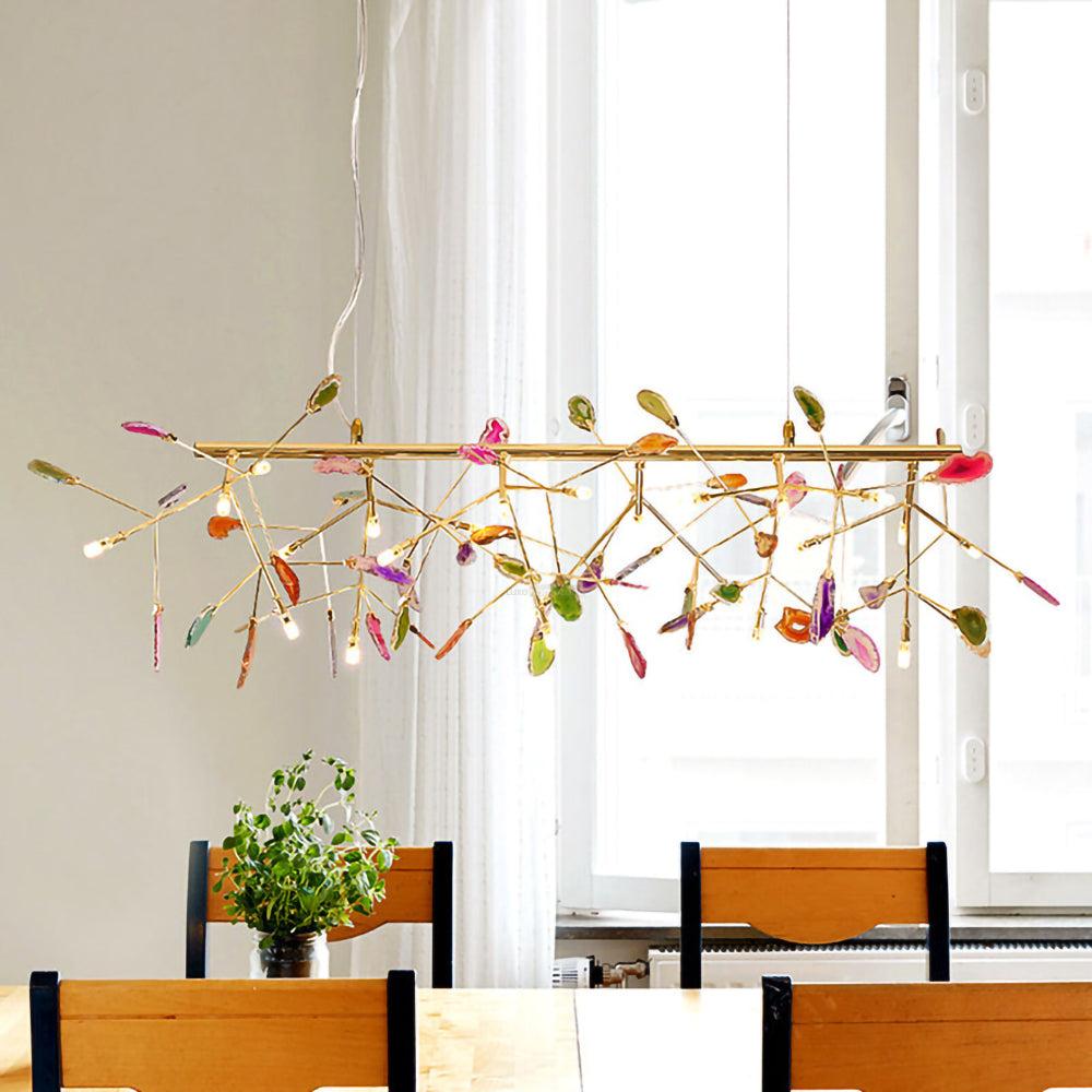 Agate Flake Chandelier with 4/12/16/20 heads - Branch-1-Luxehomezone