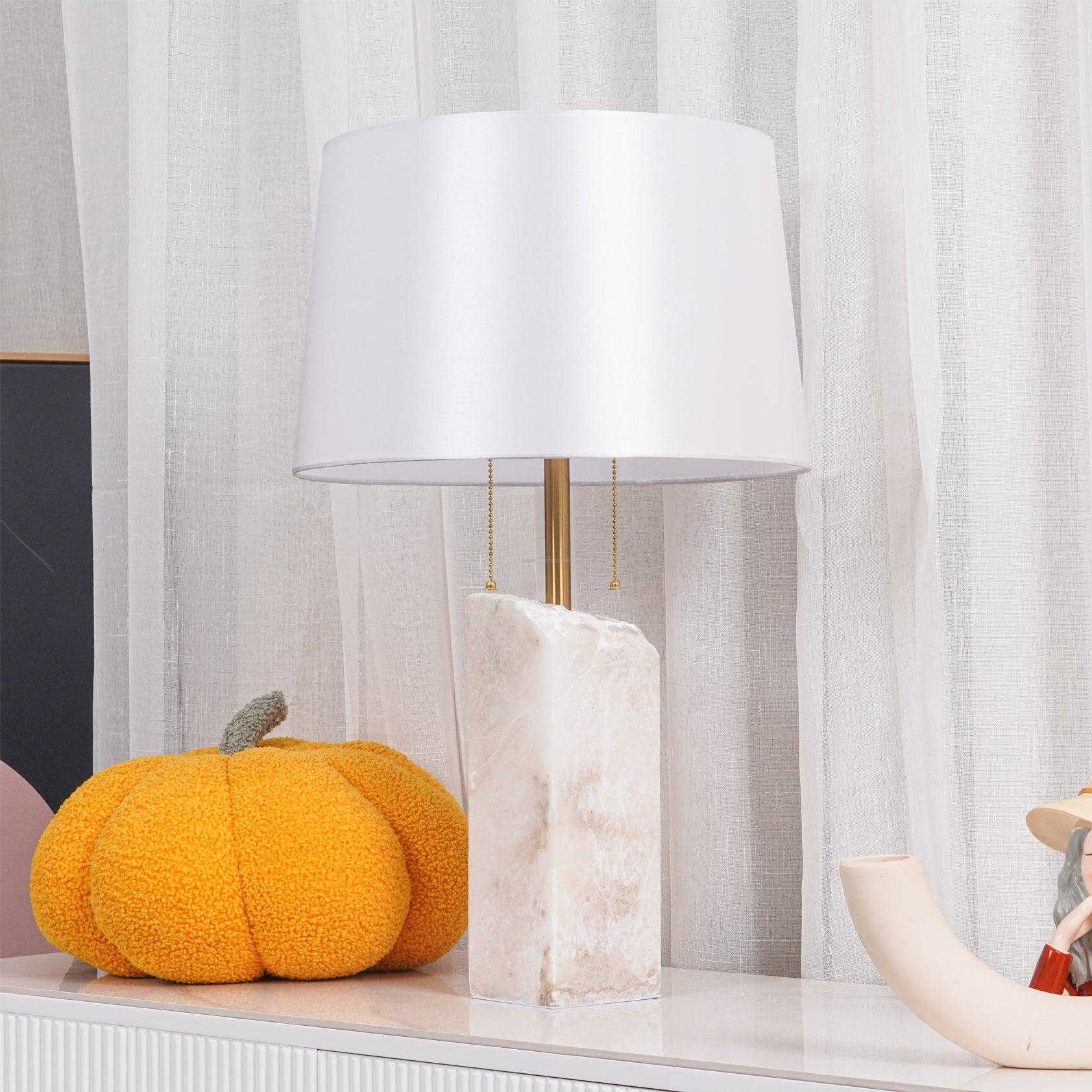 Raw Alabaster Table Lamp - Alabaster-1-Luxehomezone