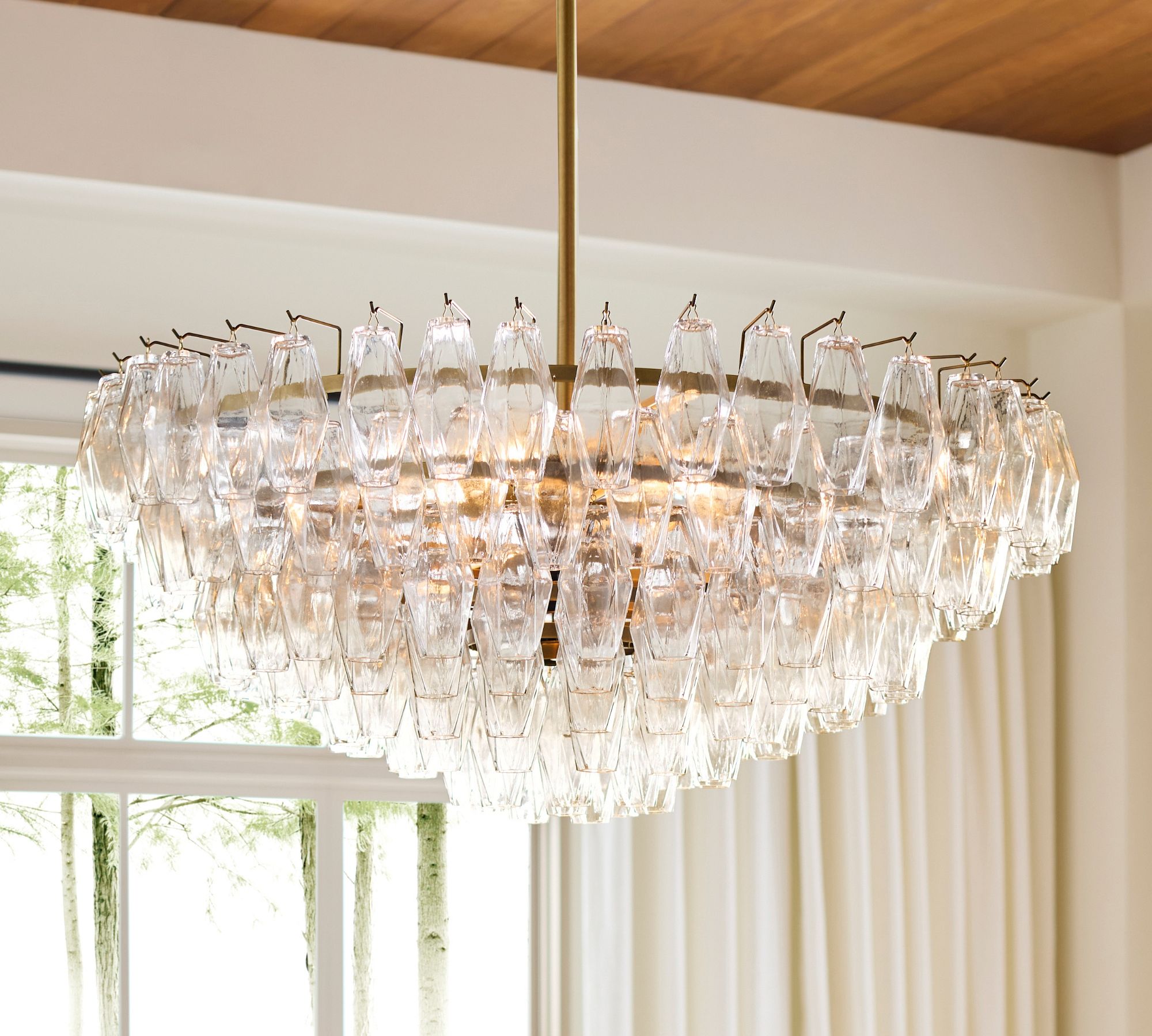 Florence Crystal Round Chandelier 29" 38"