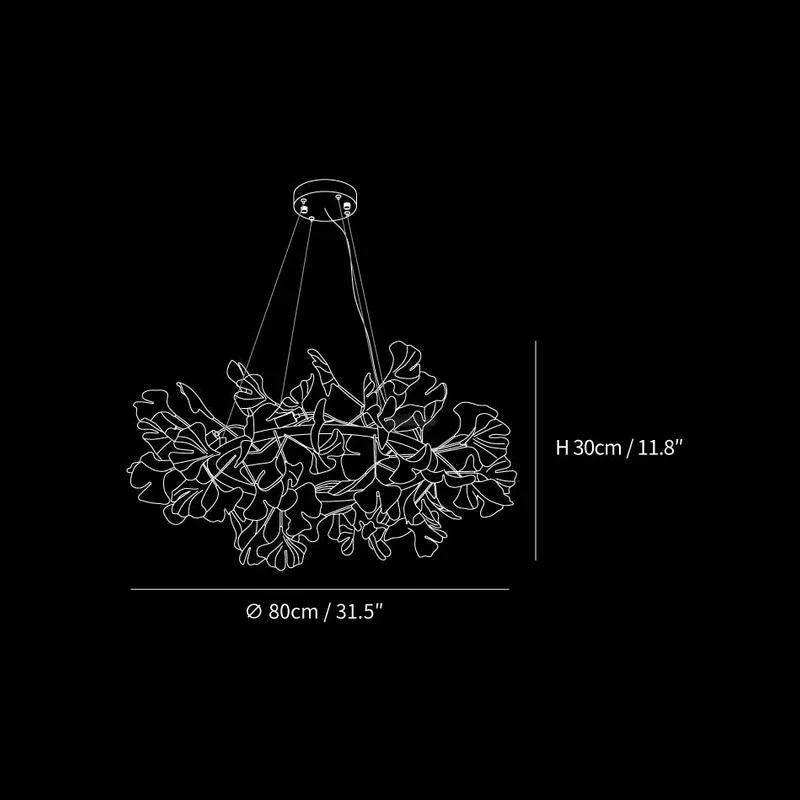 Ginkgo Chandelier Style O