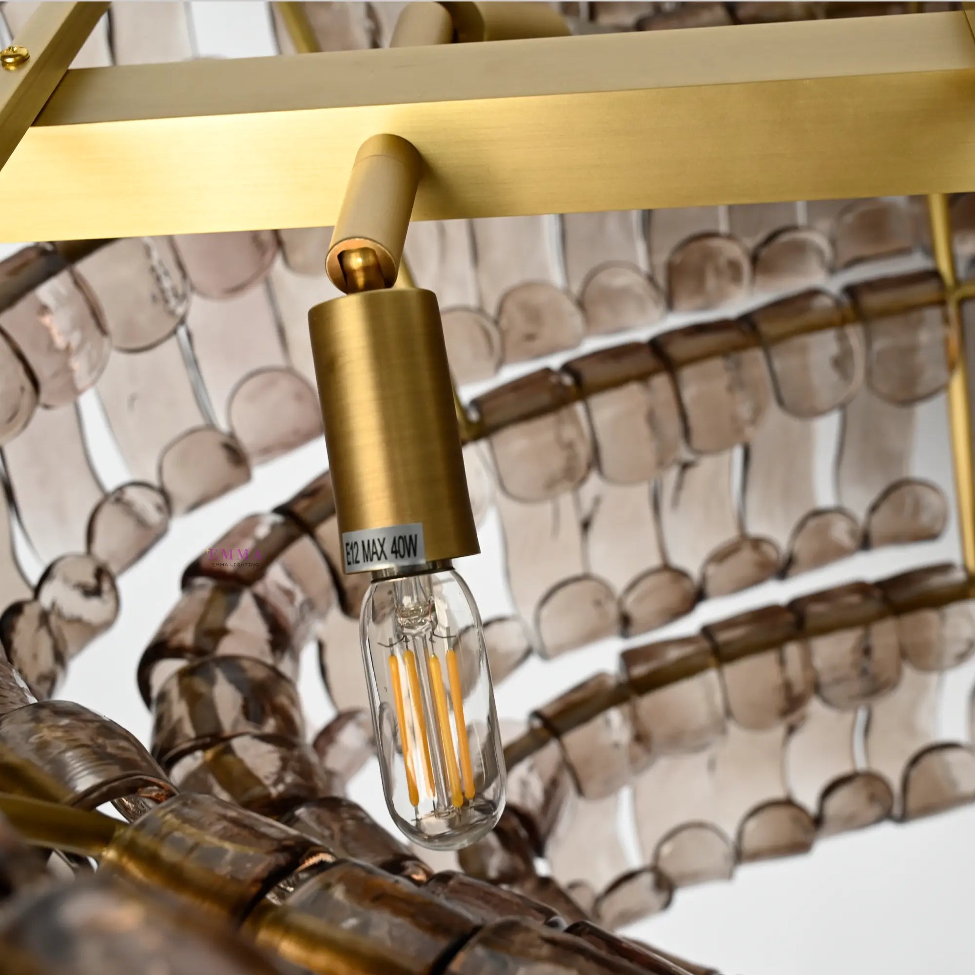 Art Glass Ghiaccio Oval Chandelier - All Products, Best Sellers, Chandelier, Ghiaccio Series, Glass- Chandelier1-Luxehomezone
