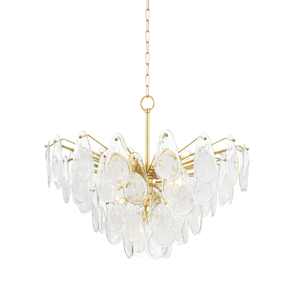 Darcia 29" 15 Lights Chandelier Aged Brass Finish