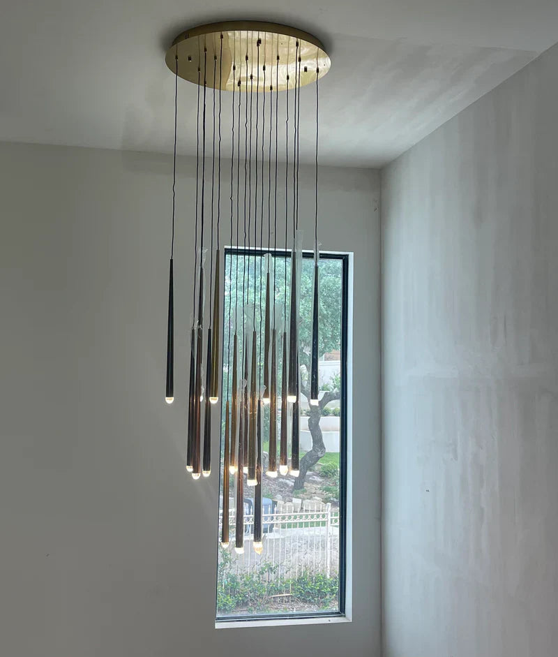 Anthropology Round Tubular Pendant Light - -1-Luxehomezone