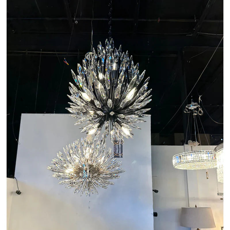 Arly Starburst Crystal Sputnik Chandelier 43"D