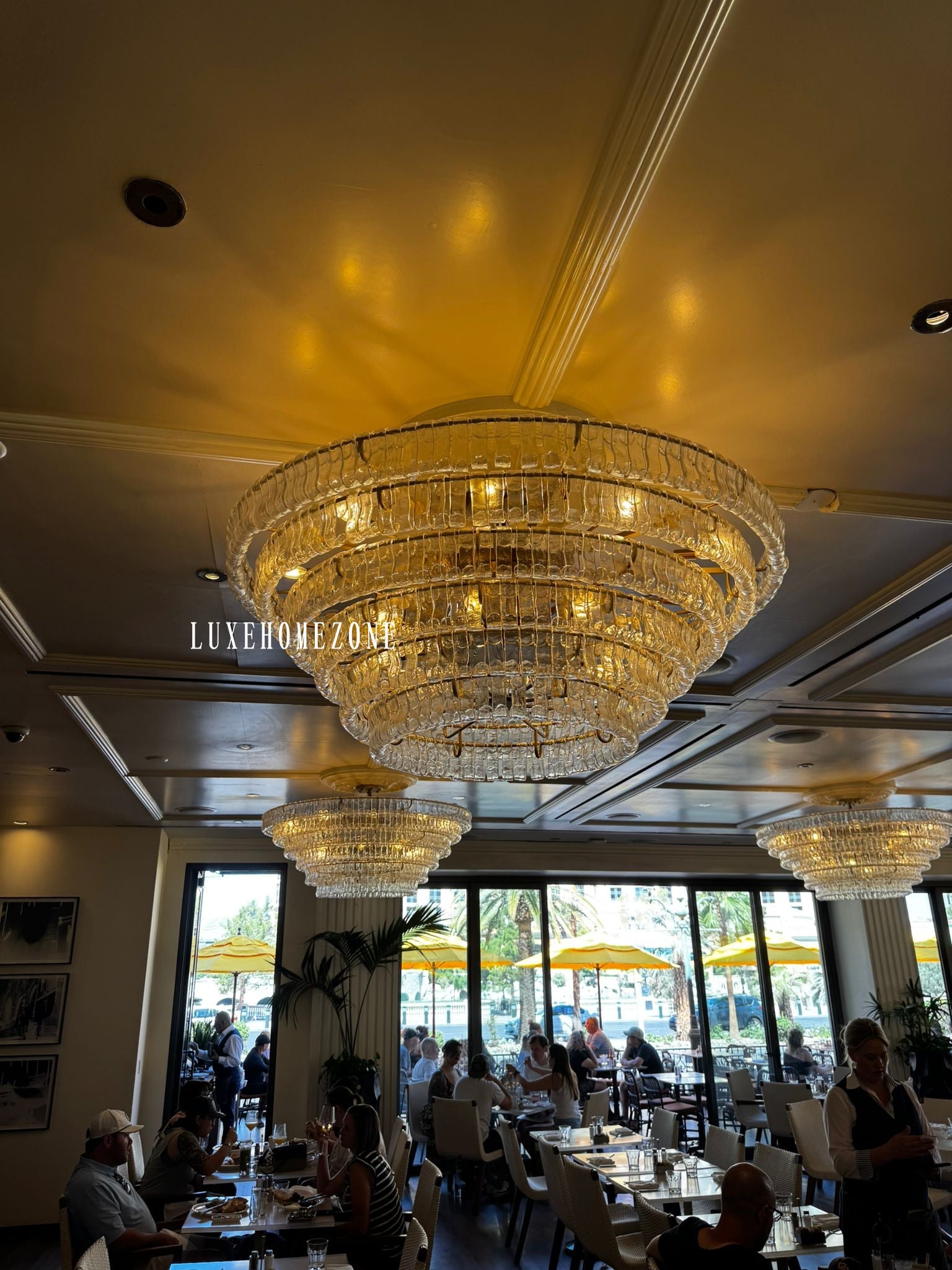Art Ghiaccio Glass Round Chandelier 24" 36" 48" 60"