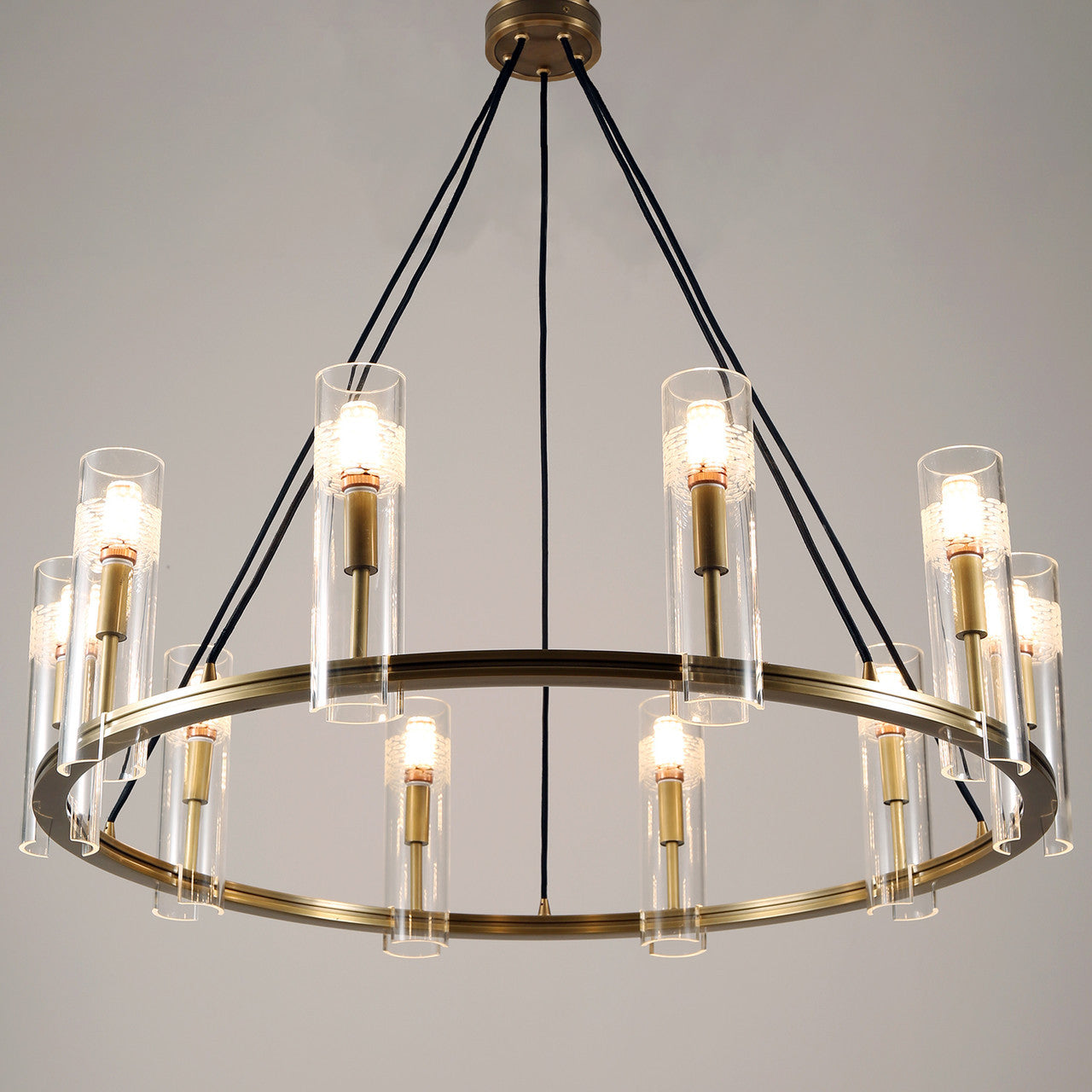 Carney Chandelier 37" Brass