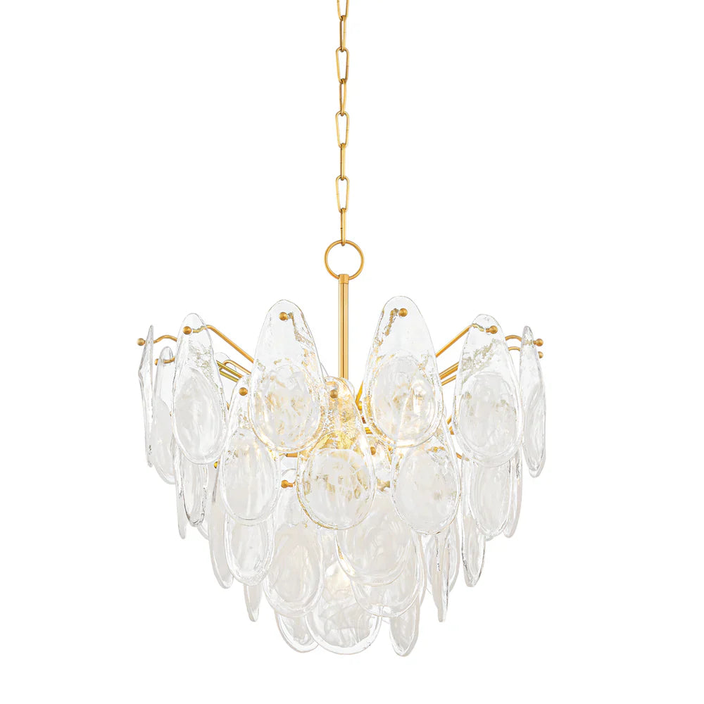 Darcia 24" 7 Lights Chandelier Aged Brass Finish