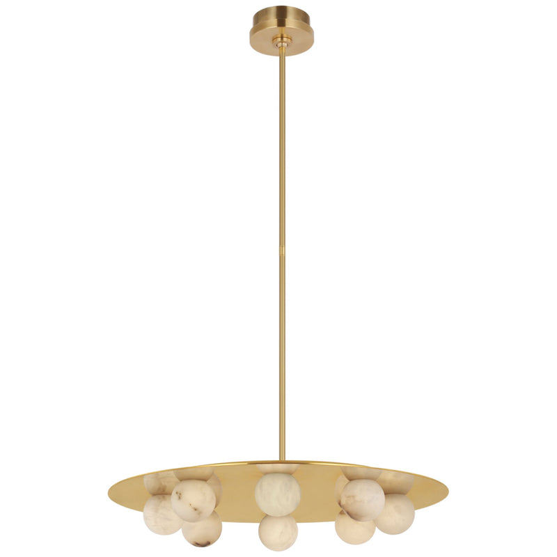 Bosso Alabaster Ball Round Pertica Chandelier 24"