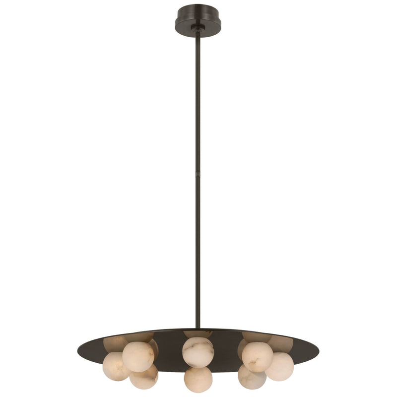Bosso Alabaster Ball Round Pertica Chandelier 24"