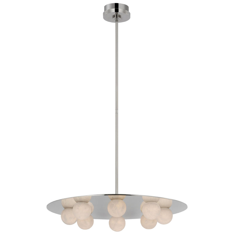 Bosso Alabaster Ball Round Pertica Chandelier 24"