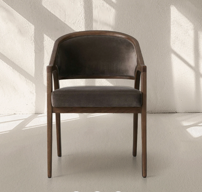 Artmee Upholstered Back Dining Arm Chair