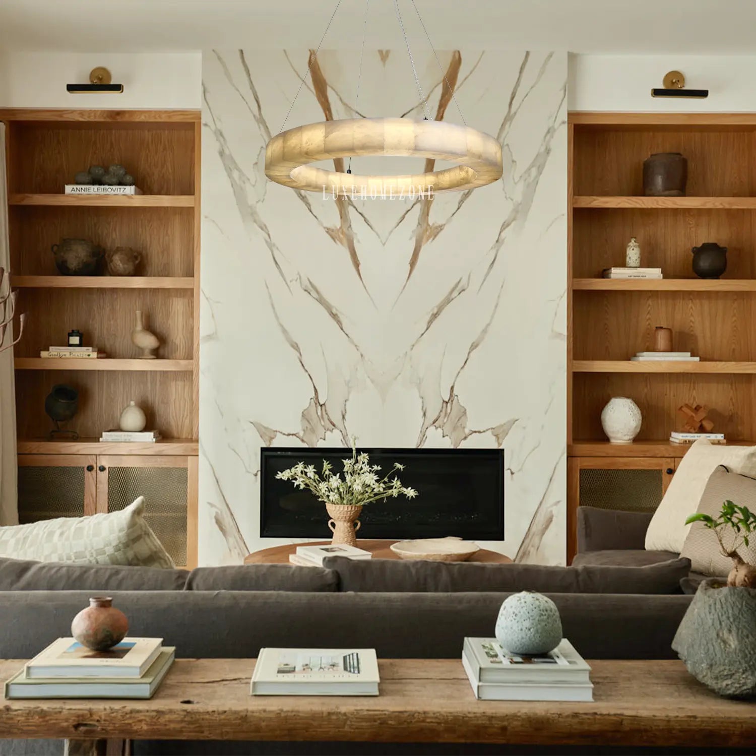 Alabaster chandelier - Fast Delivery- Chandelier1-Luxehomezone