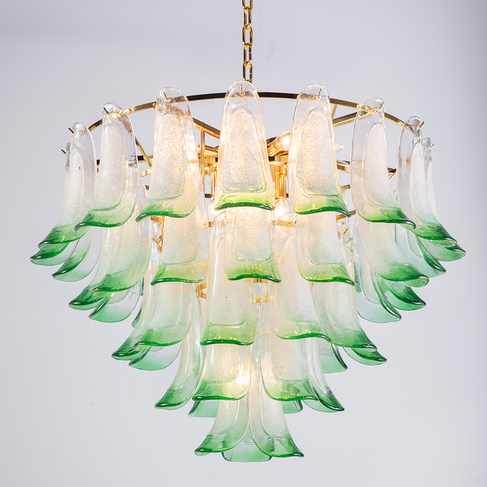 Lumis Murano Round Chandelier 30" Green