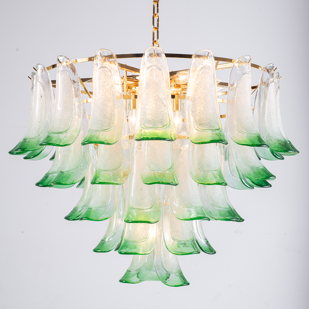 Lumis Murano Round Chandelier 30" Green