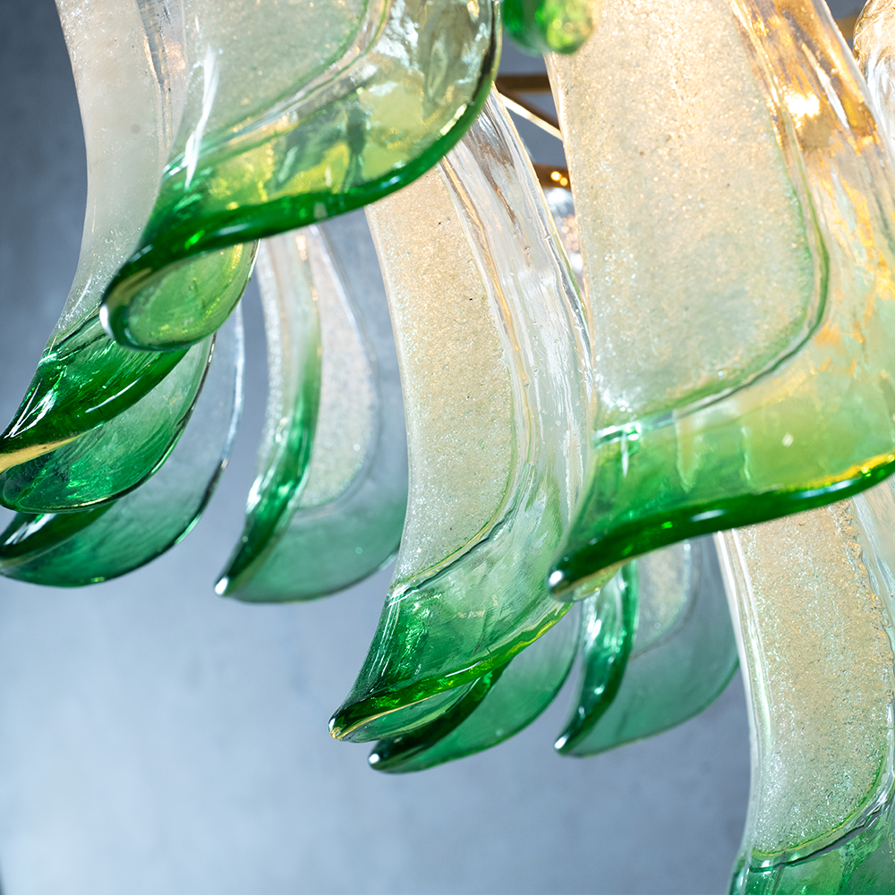 Lumis Murano Round Chandelier 30" Green