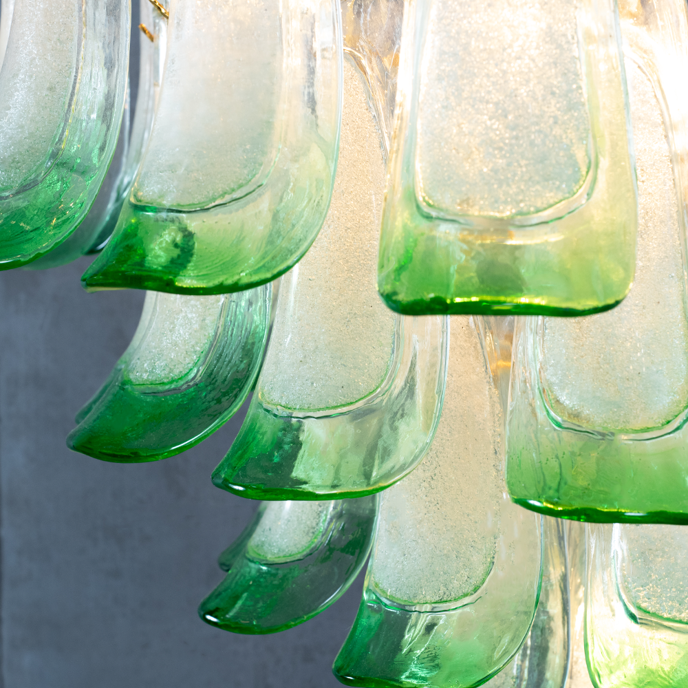 Lumis Murano Round Chandelier 30" Green