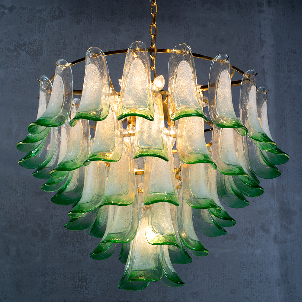Lumis Murano Round Chandelier 30" Green