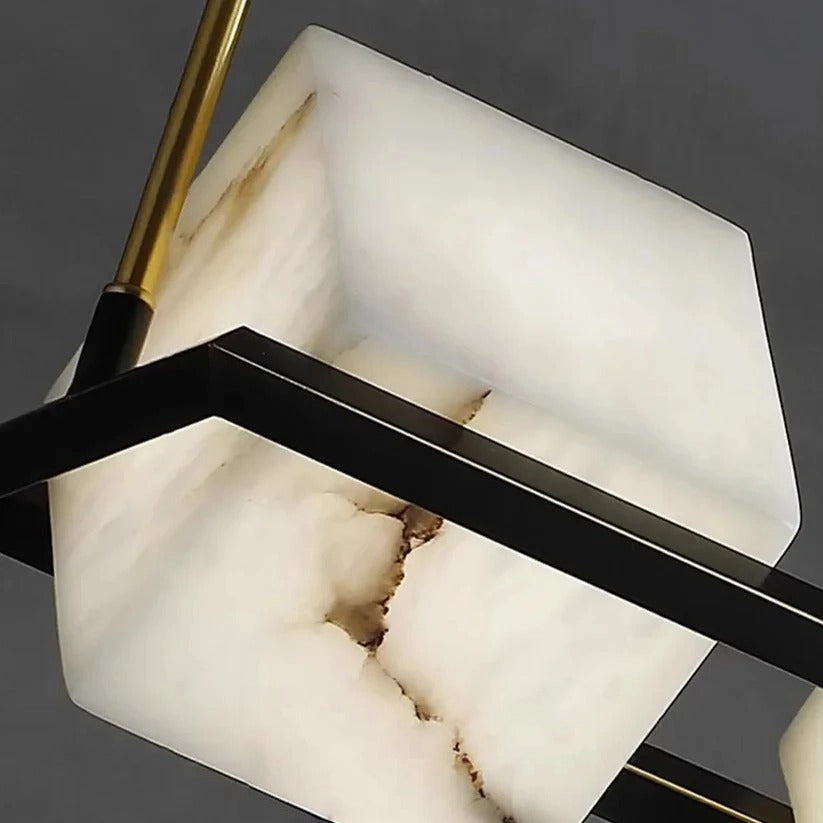 Modern Alabaster Cubic Island Chandelier Kitchen Pendant Lamp - AAAA, Alabaster, Alabaster Chandelier, Alabaster Chandeliers, Alabaster lightings, Alabaster pendant, Alabaster Series, All products, Chandelier, Chandeliers, Dining&Kitchen, Island, Island Chandelier, Living Room, Modern, Pendant, Pendant Light, topalabaster1-1-Luxehomezone