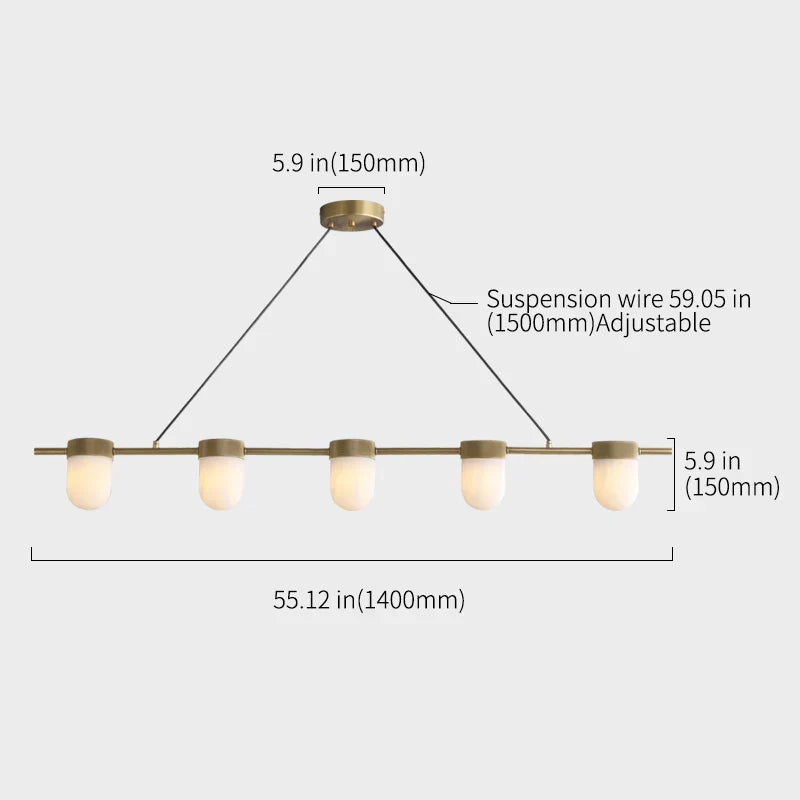Chic Marble Linear Chandelier