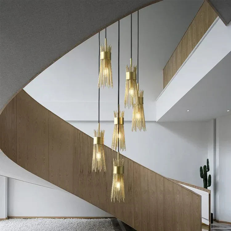 Vanguard Aged Brass Contemporary Chandelier