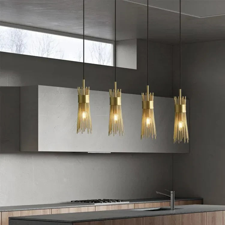 Vanguard Aged Brass Contemporary Chandelier