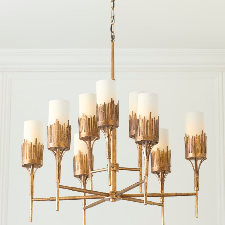 Sawgrass 9-Light Chandelier in Gold Leaf