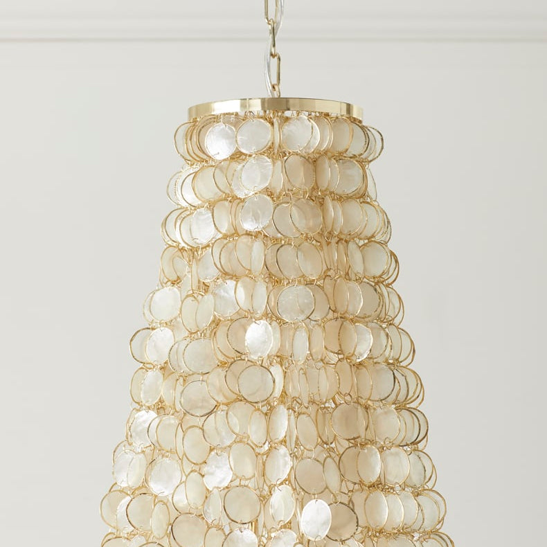 Simone Capiz Chandelier