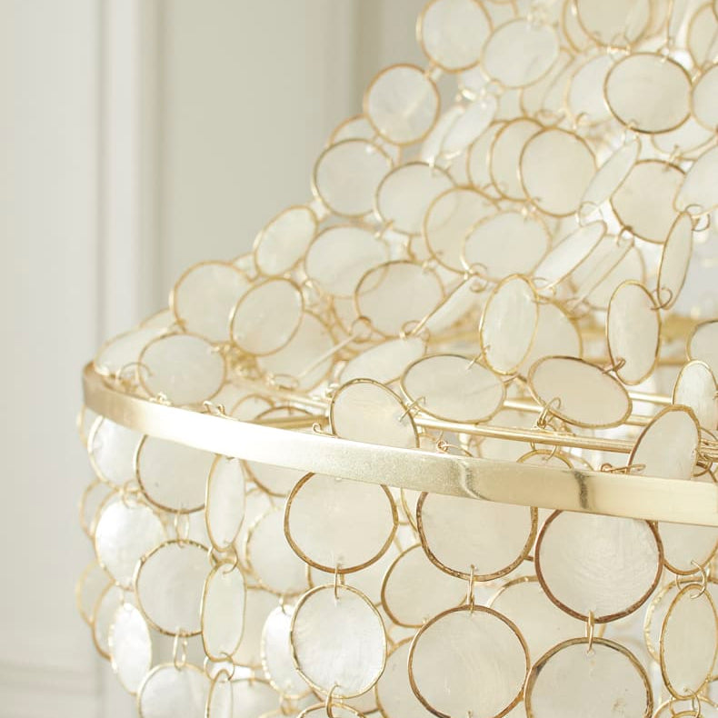 Simone Capiz Chandelier