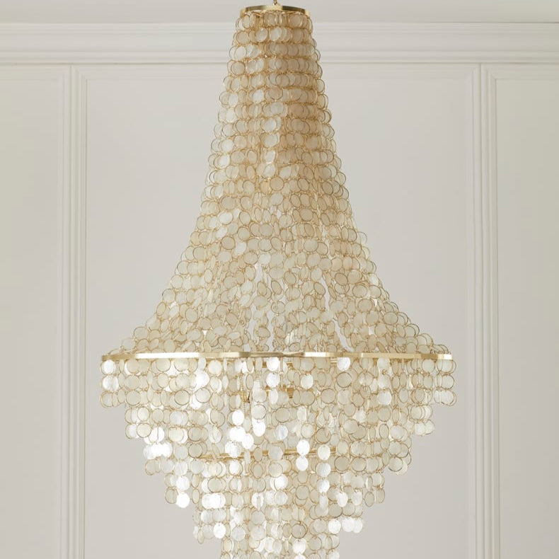 Simone Capiz Chandelier