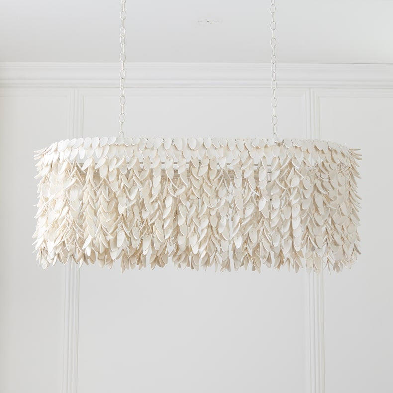 Simone Linear Cocoa Petal 44.5" 3-Light Chandelier