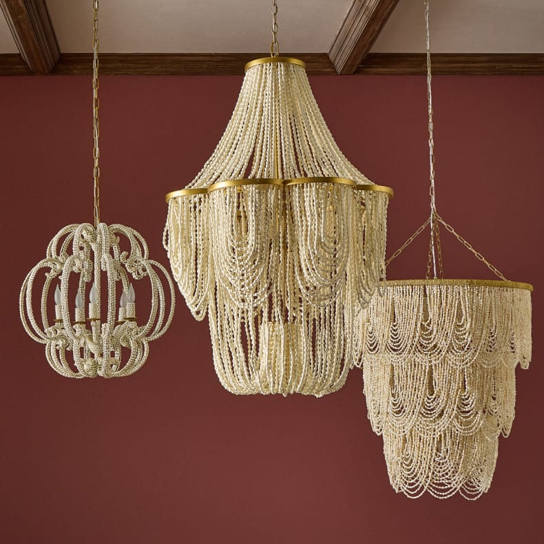 Simone Shell 5-Light Chandelier - 25"