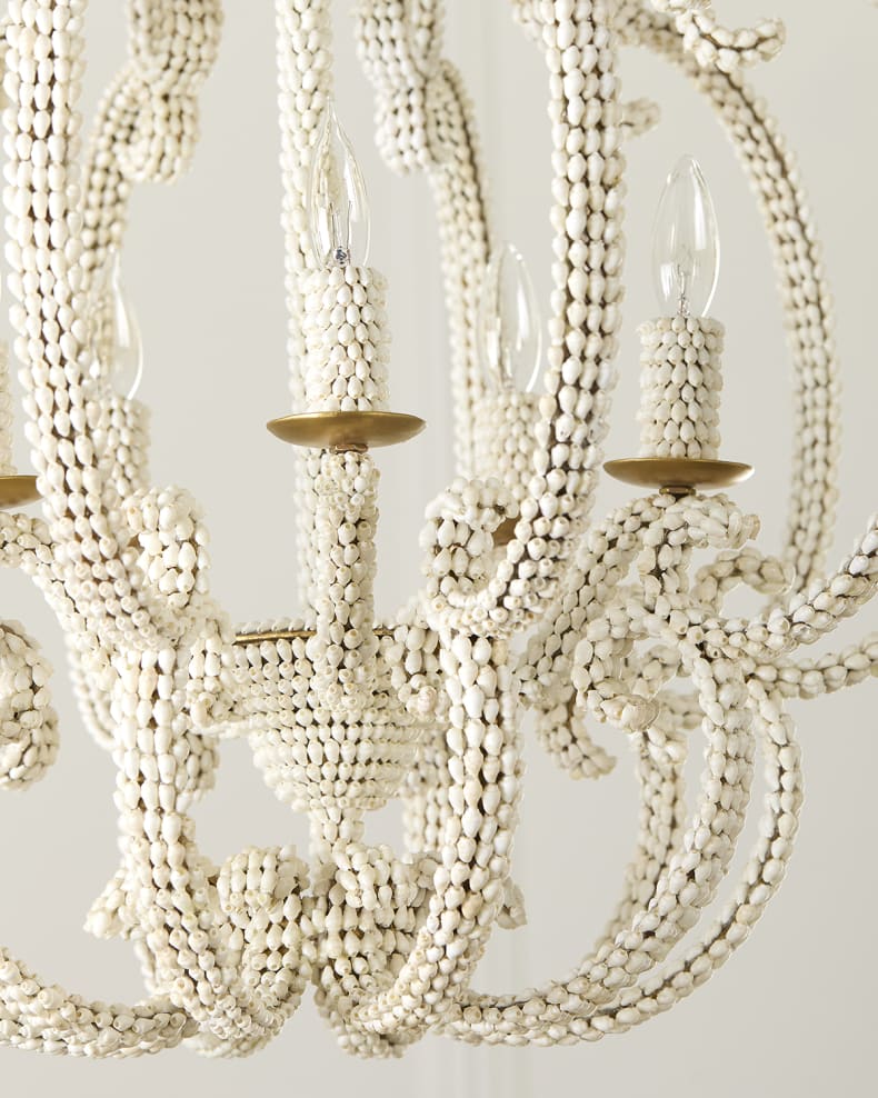 Simone Shell 5-Light Chandelier - 25"
