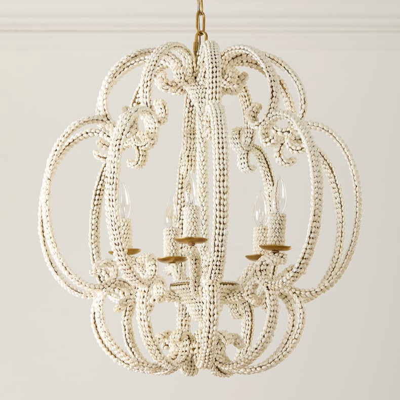 Simone Shell 5-Light Chandelier - 25"