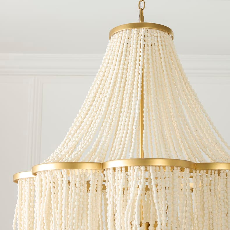 Simone Bead 3-Light Chandelier - 42.5"