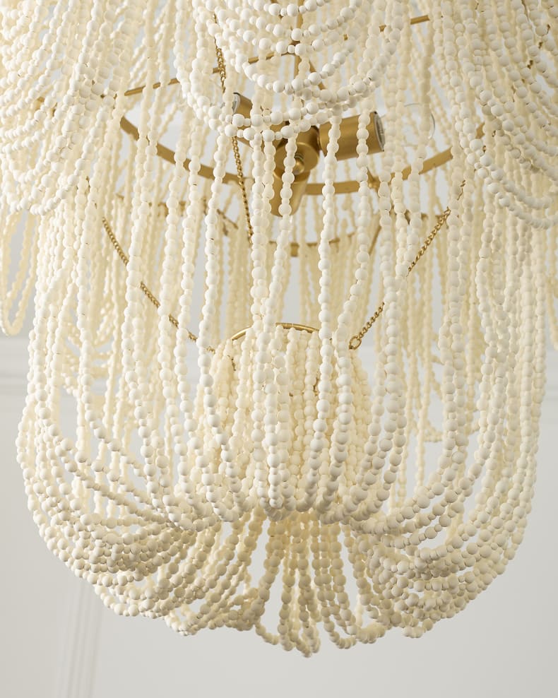 Simone Bead 3-Light Chandelier - 42.5"