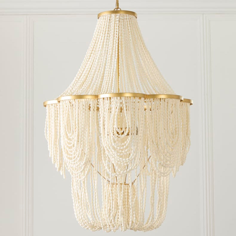 Simone Bead 3-Light Chandelier - 42.5"